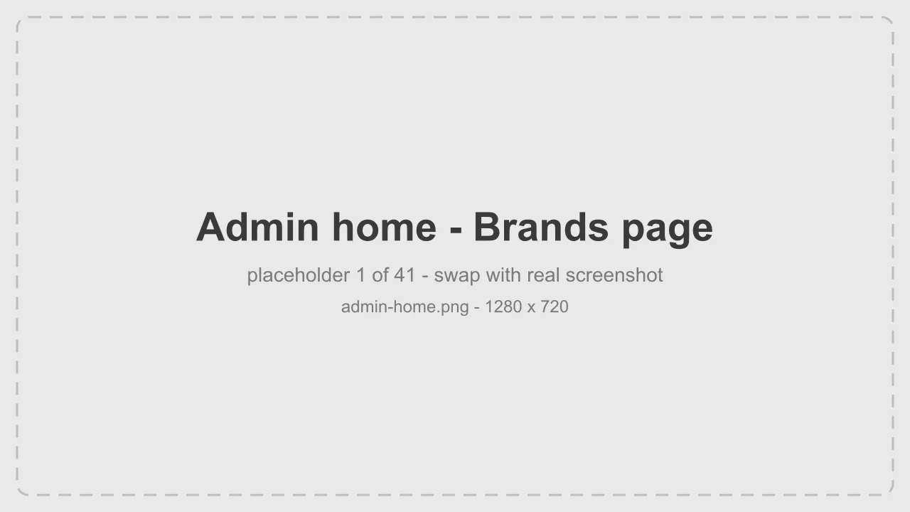 Admin home with sidebar